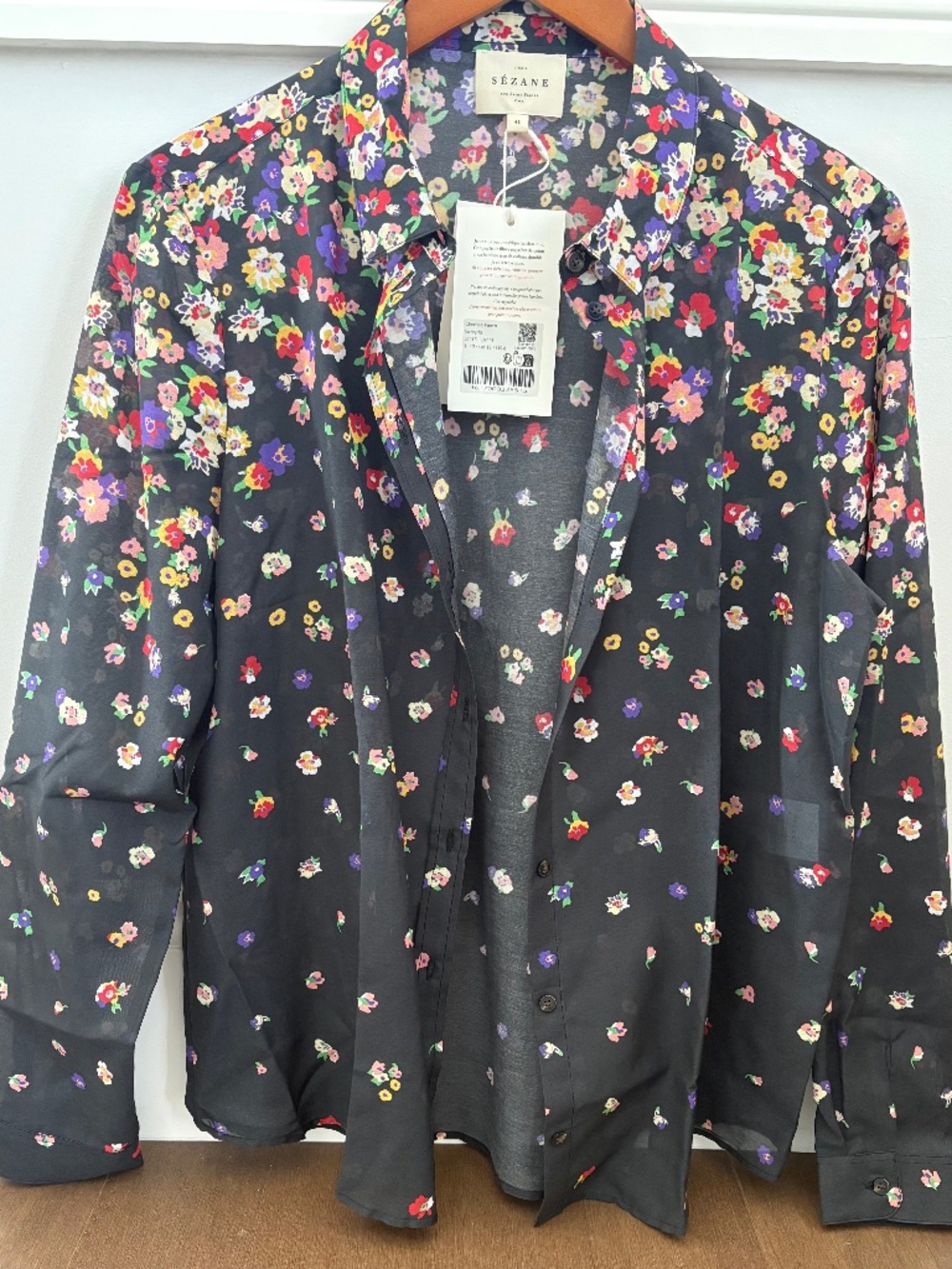 Sezane Pierro Shirt Los Angeles Print - Size 8